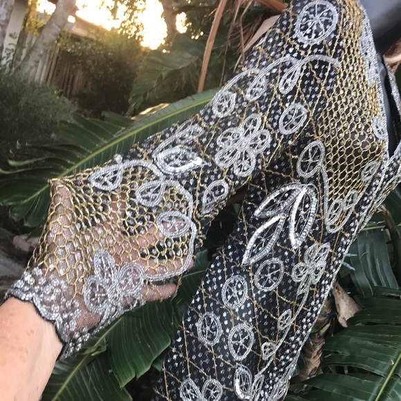 Vintage sheer exquisitely beaded jacket - Picture 7 of 16